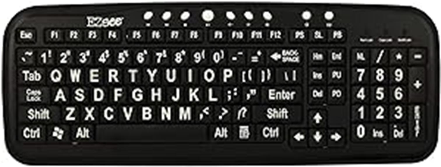 high contrast keyboard for accessibility