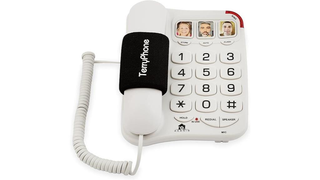 senior friendly corded phone with amplification